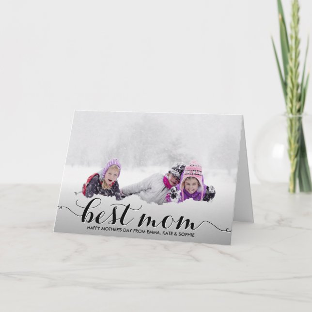 Best Mom | Modern Calligraphy Mother's Day Card (Front)