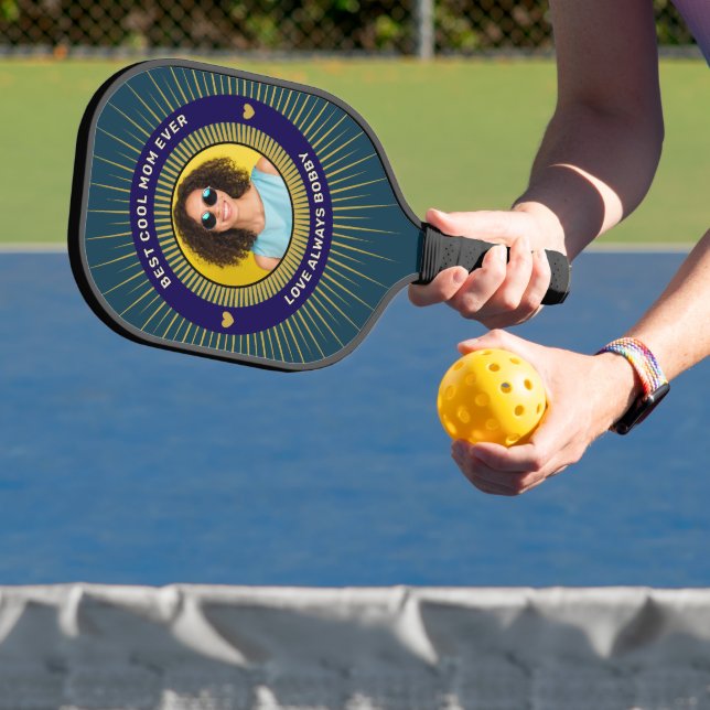 Best Mom Mother Ever Modern Elegant Personalize Pickleball Paddle (Insitu)
