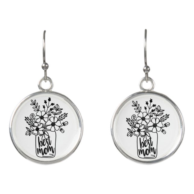 Best Mom Mother's Day Earrings (Front)