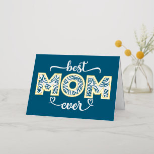 Best Mom Mother's Day Foil Holiday Card