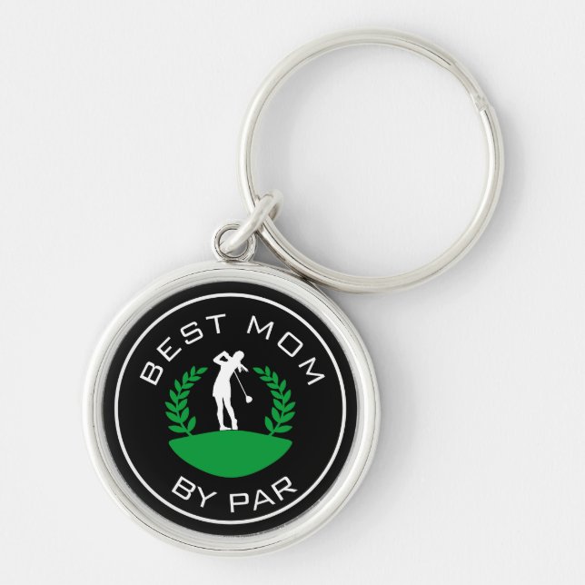 Best Mom Mother's day Gift Golfing Golf  Keychain (Front)