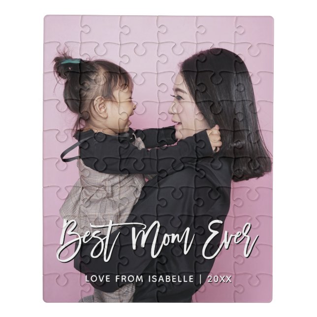 Best Mom Mother's Day Keepsake Personalized Photo Jigsaw Puzzle (Puzzle Vertical)