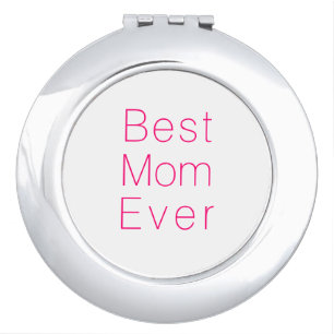 Best Mom, Mother's Day, Mother minimalist fuchsia Compact Mirror