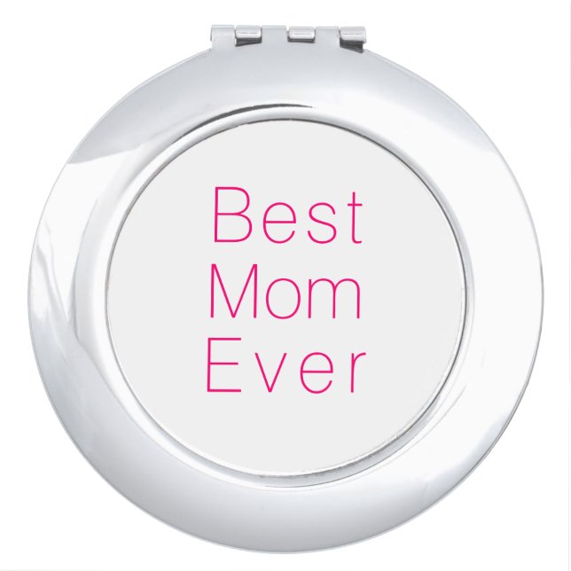 Best Mom, Mother's Day, Mother minimalist fuchsia Compact Mirror (Front)