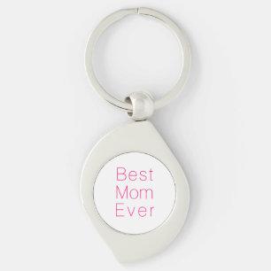 Best Mom, Mother's Day, Mother minimalist fuchsia Keychain