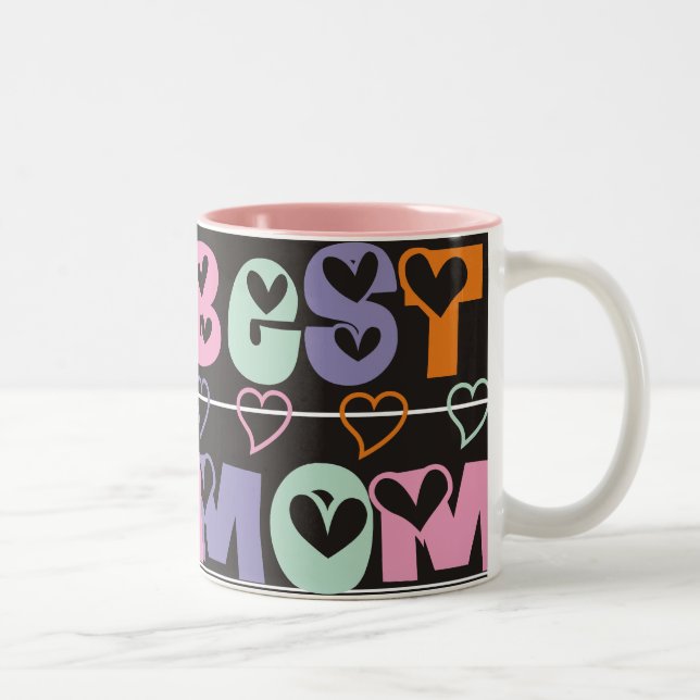 Best Mom Mugs. Two-Tone Coffee Mug (Right)
