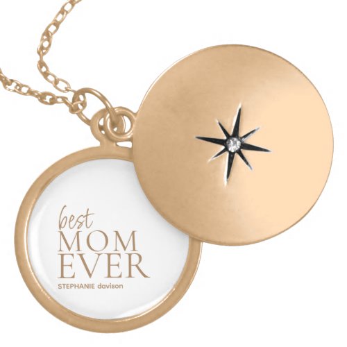 Best Mom Mum Ever Name Gold Gold Plated Necklace