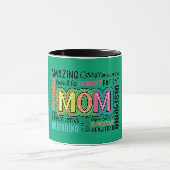 Best Mom Nurturing Inspiring Personalized Mug (Center)
