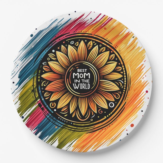 Best mom Party Plates (Front)