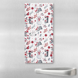 Best Mom Penguin Christmas pattern Magnetic Notepad