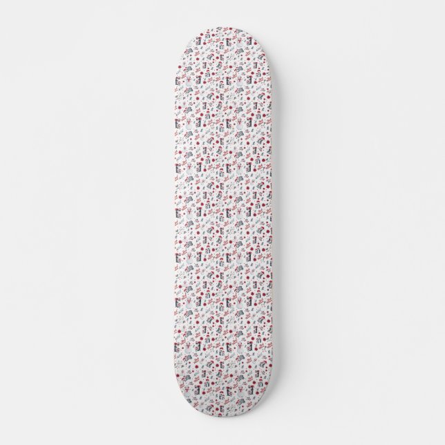 Best Mom Penguin Christmas pattern Skateboard (Front)