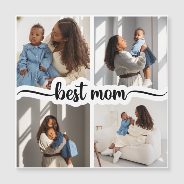 Best Mom Personalized 4 Photo Collage (Front)