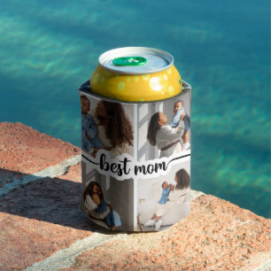 Best Mom Personalized 4 Photo Collage Can Cooler