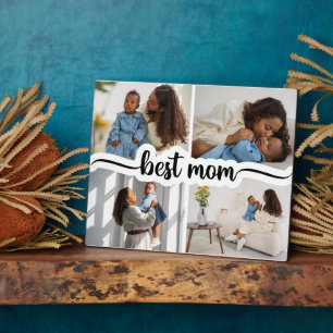 Best Mom Personalized 4 Photo Collage Plaque