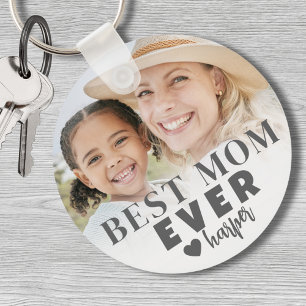 Best Mom Personalized Photo Keychain