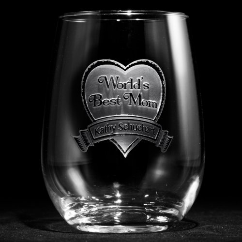 Best Mom Personalized Stemless Wine Glass