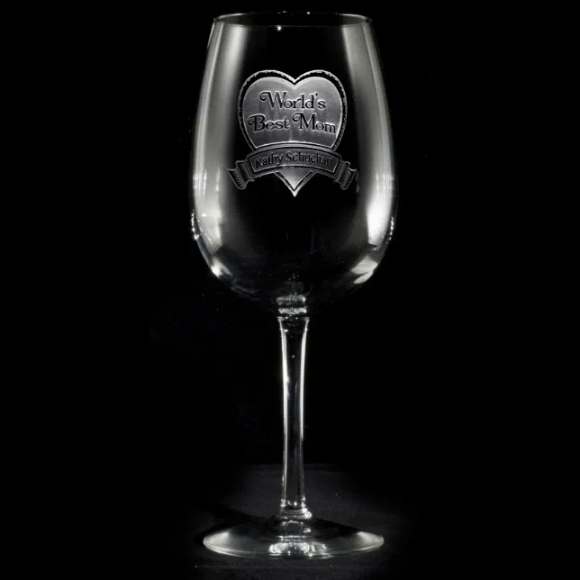 Best Mom Personalized Wine Glass Zazzle