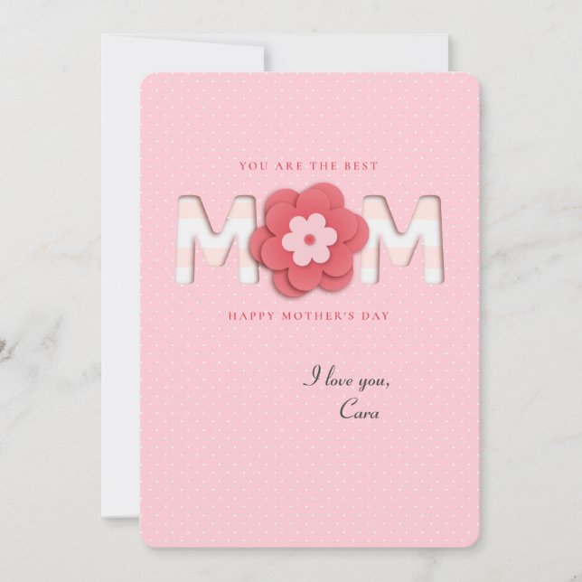 Best Mom Photo Card (Front)