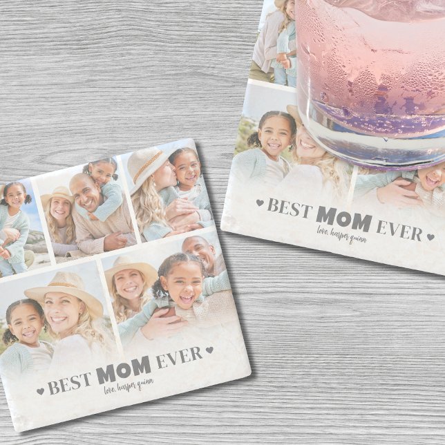 Best Mom Photo Stone Coaster (Best Mom Photo Stone Coaster )