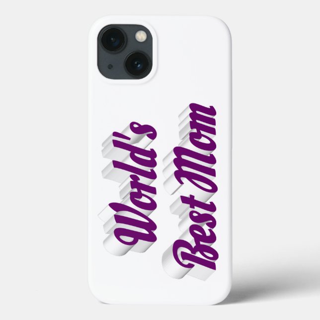 Best Mom purple text Case-Mate iPhone Case (Back)