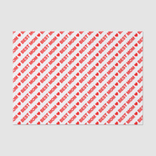 Best Mom Red on White Tissue Paper
