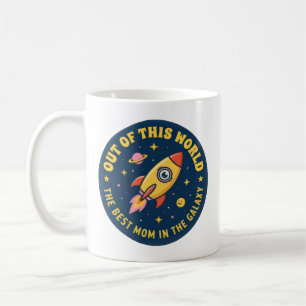 Best Mom Rocket Ship Mommy Birthday Mother's Day Coffee Mug