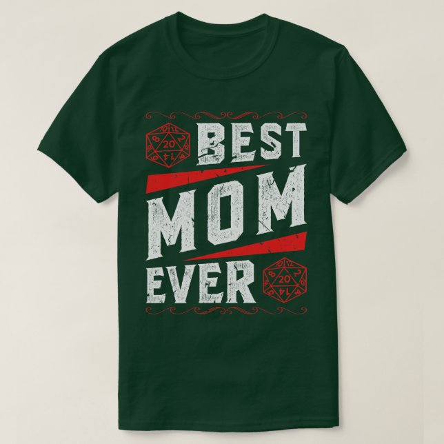 Best Mom RPG Mothers Day Mommy Mama Roleplaying T-Shirt (Design Front)