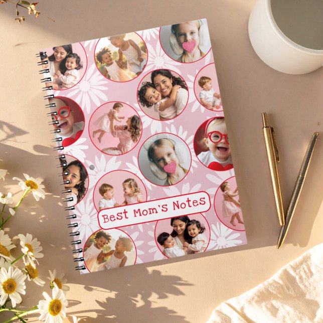 Best Mom’s Notes | Pink Retro Photo Notebook  (Creator Uploaded)