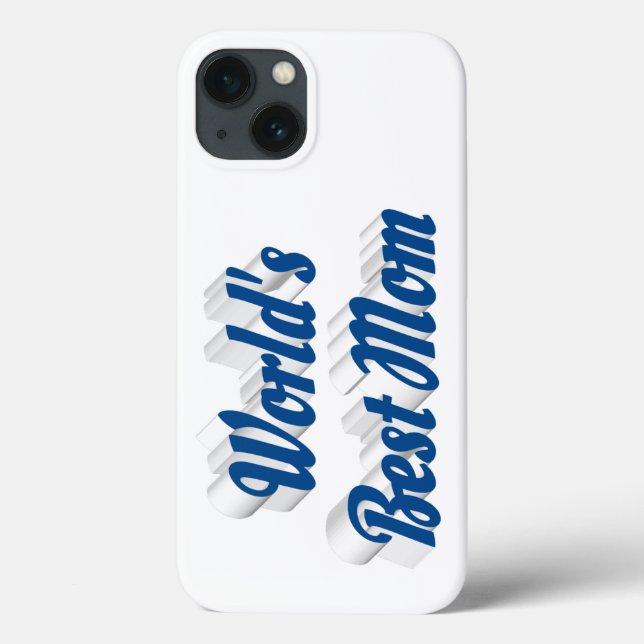 Best mom sea blue text Case-Mate iPhone case (Back)
