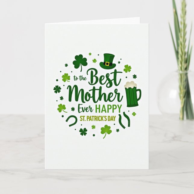 Best Mom St Patricks Day Card (Front)