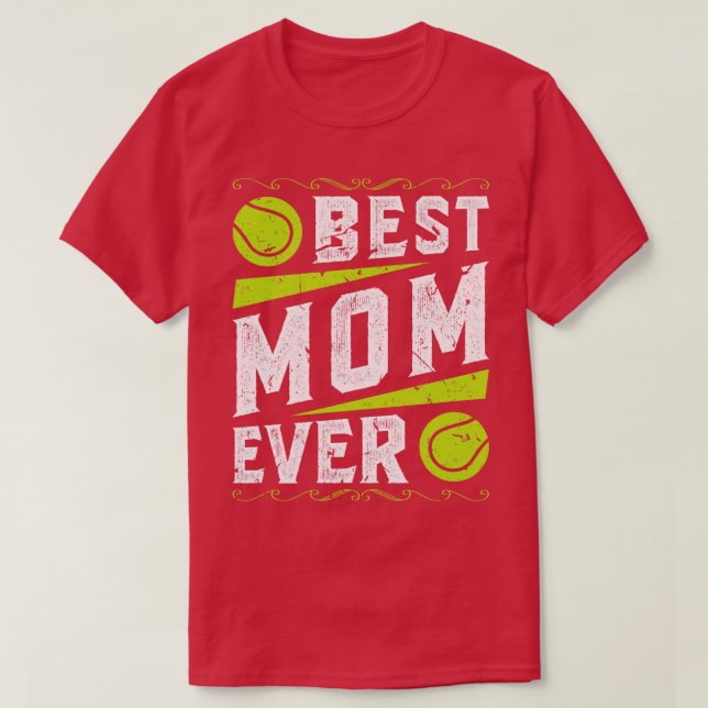Best Mom Tennis T-Shirt (Design Front)