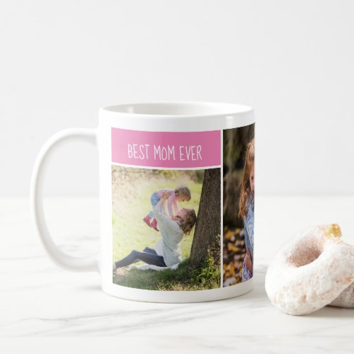 Best Mom Three Photo Collage Customized Coffee Mug