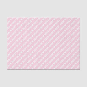 Best Mom White on Light Pink Tissue Paper