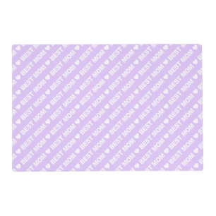 Best Mom White on Lilac Placemat