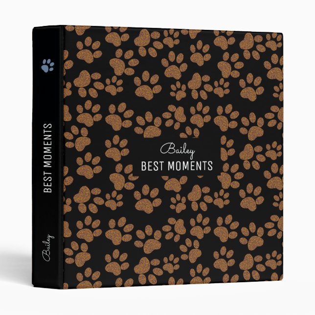 best moments - Dog Paws black 3 Ring Binder (Front/Spine)