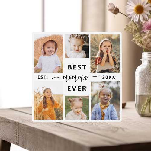 Best Momma Ever _ Mothers Day Photo Collage Plaque