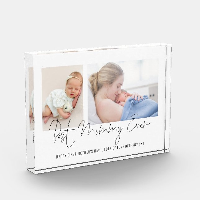  Best Mommy Ever 2 Photos Script 1st Mothers Day (Left)