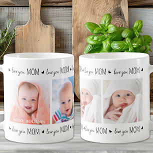 Best MOMMY Ever Custom 2 Photo Cute Mother's Day Coffee Mug