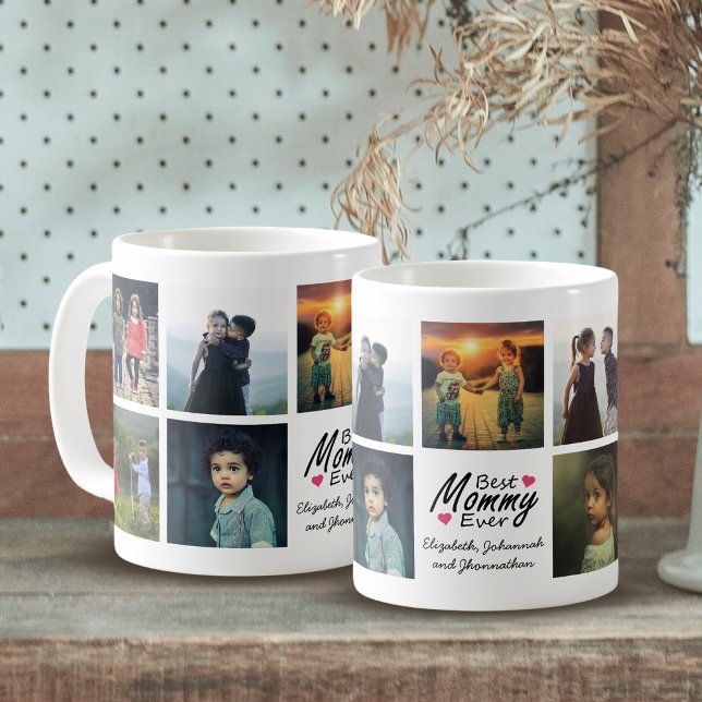 Best Mommy Ever Custom Cute Mom Photo Collage  Coffee Mug (Creator Uploaded)