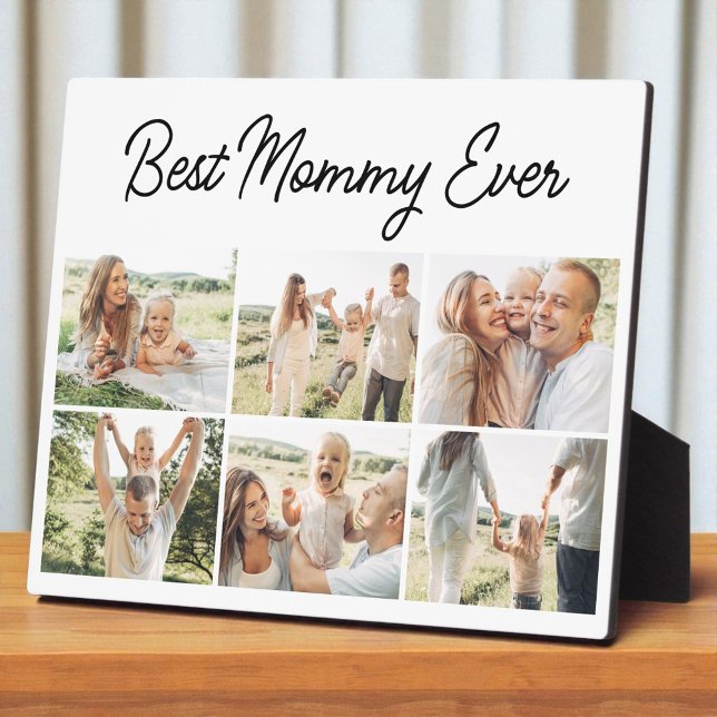 Best Mommy Ever Custom Modern 6 Photo Collage  Plaque (Creator Uploaded)