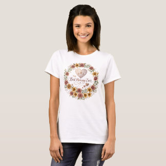 Best Mommy Ever Floral Wreath Graphic T-Shirt