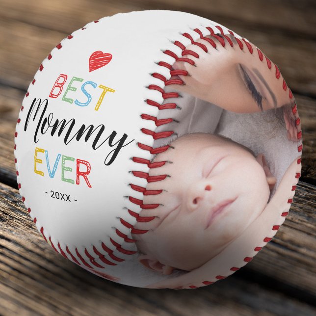 Best Mommy Ever Gift Photo Baseball (Creator Uploaded)