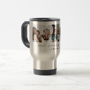 Best Mommy Ever Modern Photo Collage Mother's Day Travel Mug