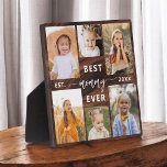 Best Mommy Ever - Mother's Day Wood Photo Collage Plaque<br><div class="desc">Celebrate your mommy with the "Best Mommy Ever" Mother's Day Photo Collage Plaque. This personalized plaque features a beautifully arranged collage of cherished photos, capturing special moments and memories. The heartfelt message "Best Mommy Ever" adds a loving touch. Crafted from high-quality materials with a sleek finish, it's perfect for displaying...</div>