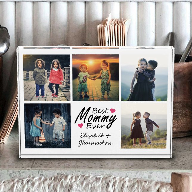 Best Mommy Ever Photo Collage Mothers Day Keepsake Block (Creator Uploaded)
