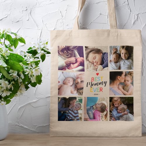 Best Mommy Ever Photo Collage Tote Bag