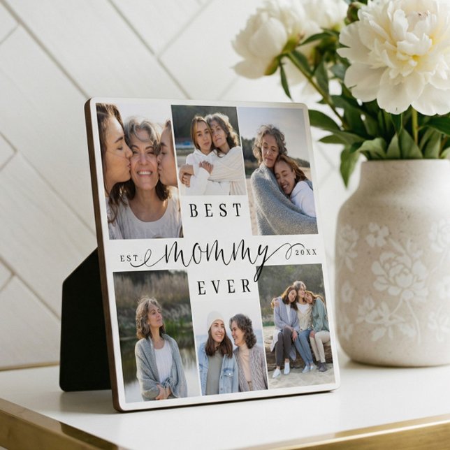 Best Mommy Ever Script Photo Collage Gift Keepsake Plaque (Best Mommy Ever Script Photo Collage Gift Keepsake Plaque)