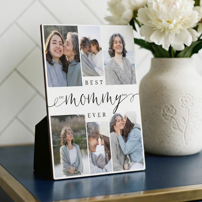Best Mommy Ever Script Photo Collage Gift Keepsake Plaque (Best Mommy Ever Script Photo Collage Gift Keepsake Plaque)