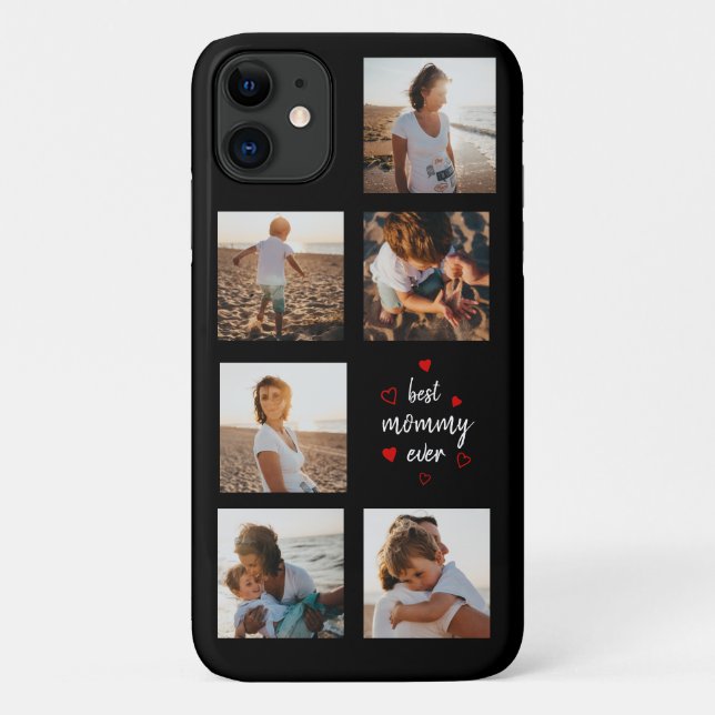 Best Mommy Ever Script Photo Collage Mother's Day Case-Mate iPhone Case (Back)