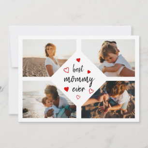 Best Mommy Ever Typography 4 Photos Mother's Day Card